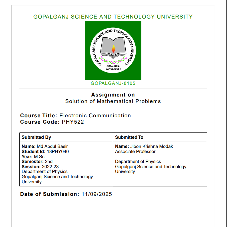 GSTU template preview